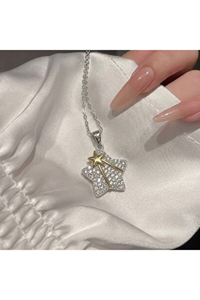 Heda Jewelry قلادة على شكل نجمة - قلادة نسائية بتصميم نجمة من الفولاذ