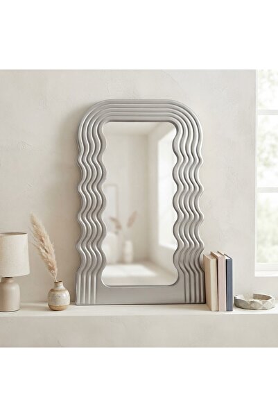 Generic Brand Aesthetic Wave , SIZE : 38*24 CM ,Pattern Irregular Frame Mirro...