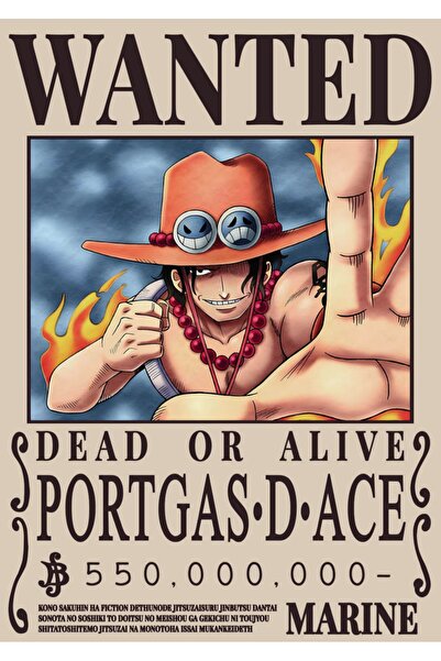 OEM Плакат One Piece Портгас Д. Ейс, Фен арт от аниме и манга, Премиум картон...