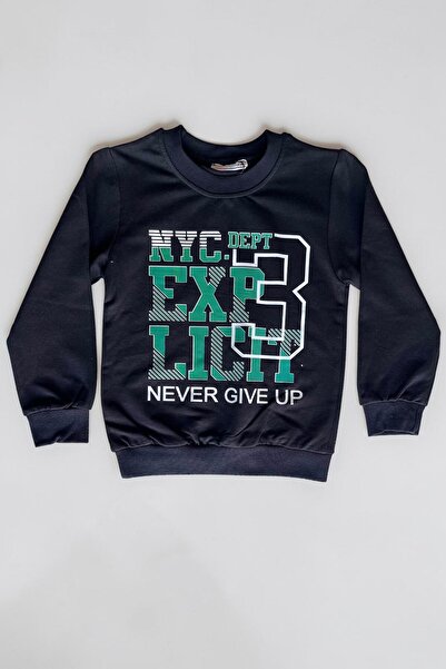 Minik Motion Set of 3 Children's Printed 2-Thread Combed Cotton Sweatshirts