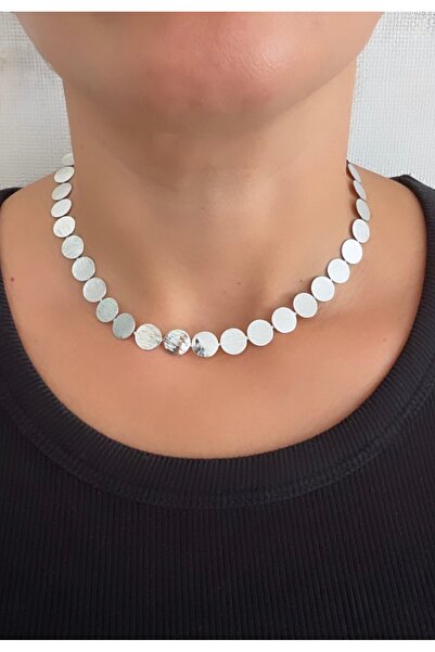 VNS Accessories Vip Series Silver Sequin Necklace