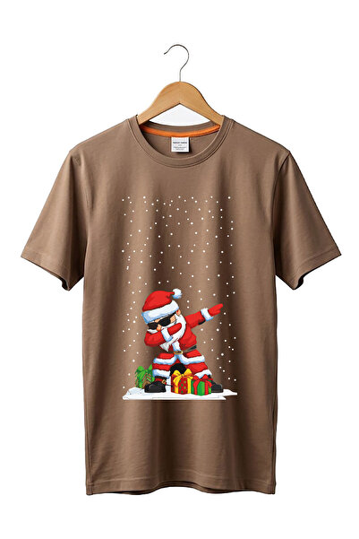 The Baski New Year's Santa Claus Cool Design Printed 100% Cotton Crew Neck Pr...