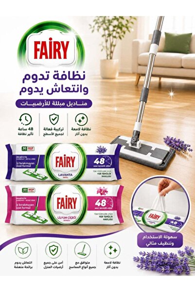 Fairy Floor Cleaner, 2 Packs of Wet Wipes with Lavender and Lily Scent)