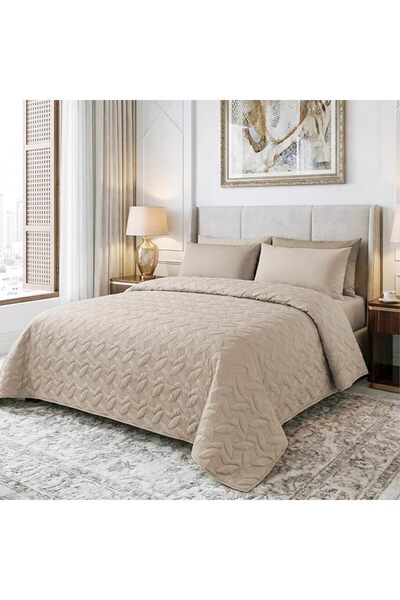 Master Home Textile MASTER Microfiber Plain Bedspread Set, Fits 200 x 200 cm ...
