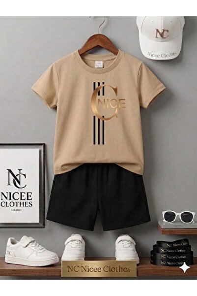 Leto Lykia Summer Children's T-Shirt Shorts Unisex (Vertical Three-Line Nice ...