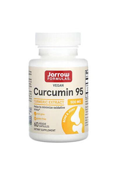 Curcumin 95, Zerdeçal Özü, 500 mg, 60 Bitkisel Kapsül -A