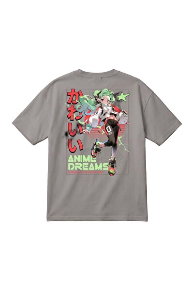 barsdepo Y2K Anime Graphic Printed Oversized Unisex T-Shirt – Japanese Text Tee
