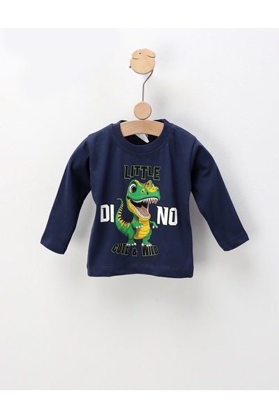 MiniKids Bluza subtire, Cute and Wild, bleumarin