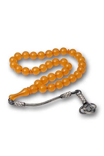 Inure Jewelry Silver Kazaz Tasseled Amber Prayer Beads