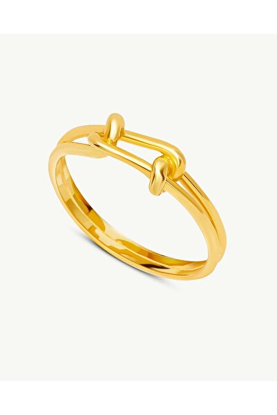 Stemma Jewelry Inel Lover's Knot din Argint 925, Placat cu Aur