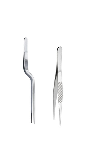 adin tasarım Professional Chef Decorating Tweezers Set 2-Piece Straight Chef ...
