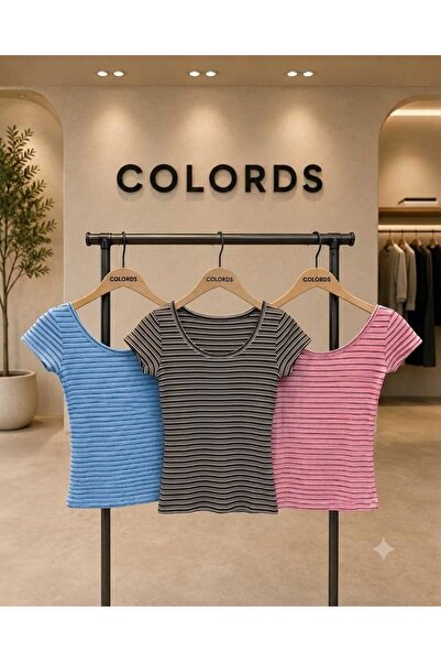 COLORDS Women's Deep Round Neck T-Shirt