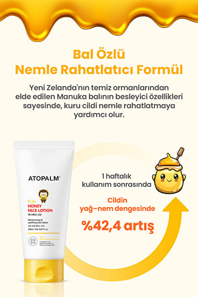 Atopalm Çocuklar İçin Yoğun Nemlendirici ve Besleyici Yüz Losyonu Honey Face Lotion Kids