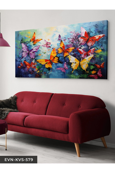 Evinemoda Colorful Butterflies One Piece Canvas - Canvas Art Print