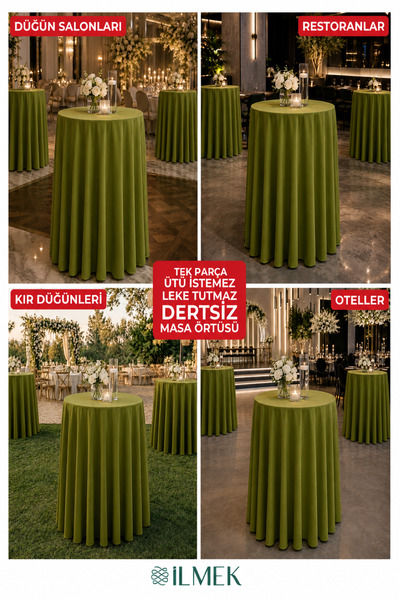 ilmek Dertsiz Serpme Bistro Tablecloth |   Wedding, Event, Organization, Cocktail Tablecloth