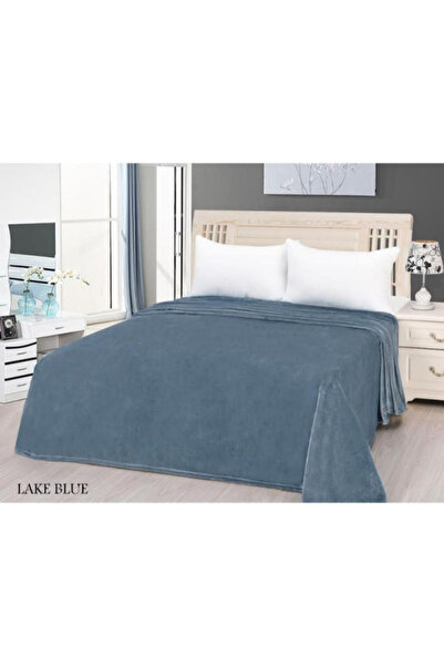 Generic Brand بطانية صوف فلانل ناعمة - LAKE BLUE - مزدوجة