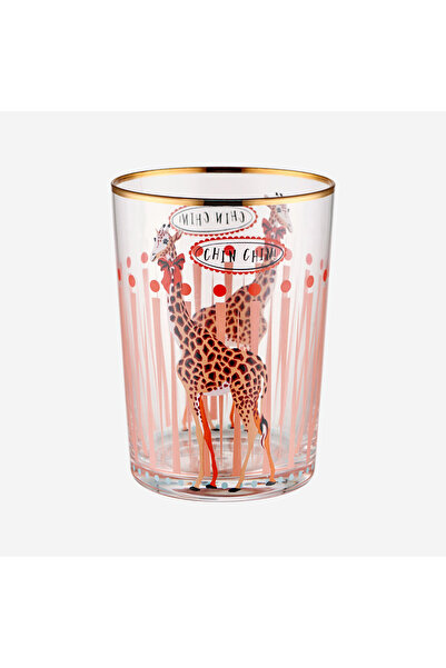 YVONNE ELLEN Animals Girafe Pahar cu apa din sticla transparenta 500 Ml