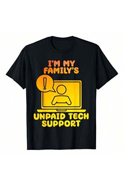 k222 I'm My Family's Unpaid Tech Geeky IT Support Joke T-Shirt, 220g Pure Cot...