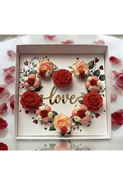 EgeConcept KALP CUPCAKE KUTUSU ASETAT PENCERELİ 35x35x11 VE LOVE PLEKSİ