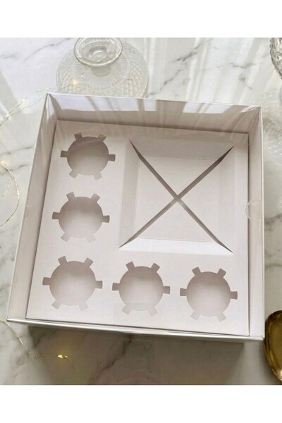 EgeConcept FULL ASETAT KAPAKLI 5+1 BENTO&CUPCAKE KUTUSU 25x25x10