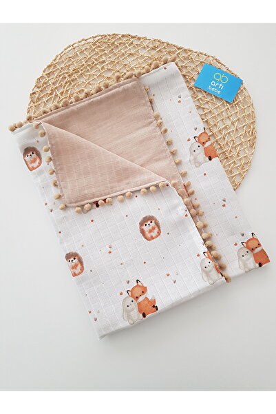 artıbebe Fox Double Layer Muslin Blanket |   100% Cotton Muslin Cloth |   Bab...