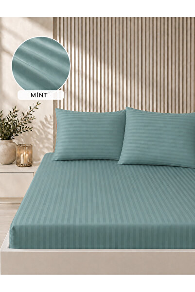 Bella Home 160X200 Striped Satin Sheet Set |   Soft Textured |   Stylish and ...