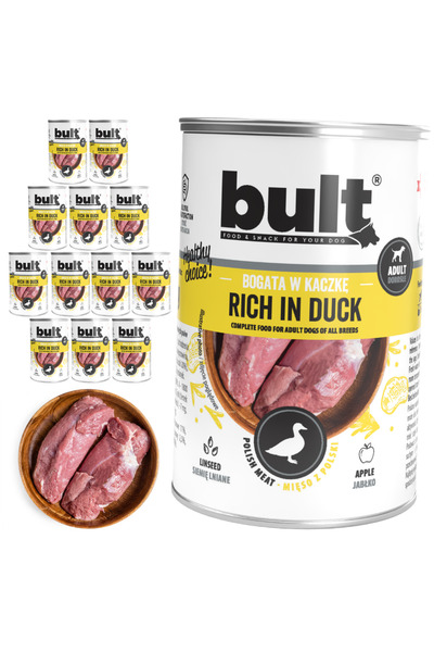 Bult Hrană umedă completă pentru câini, bogată în rață, conservă 12x400g