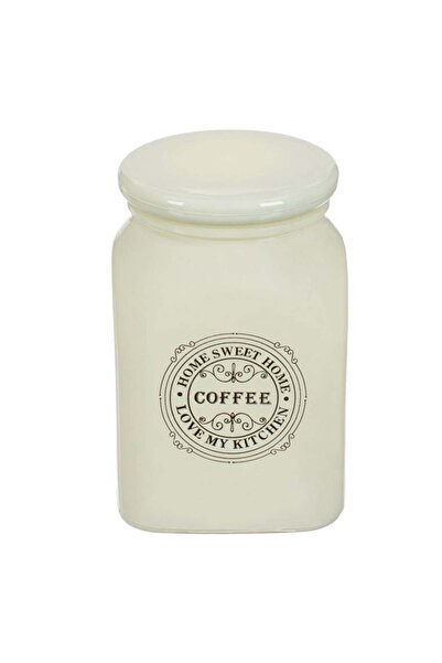 victiny Ecru Glass Coffee Container Sweet Home Sugar - 900 ml
