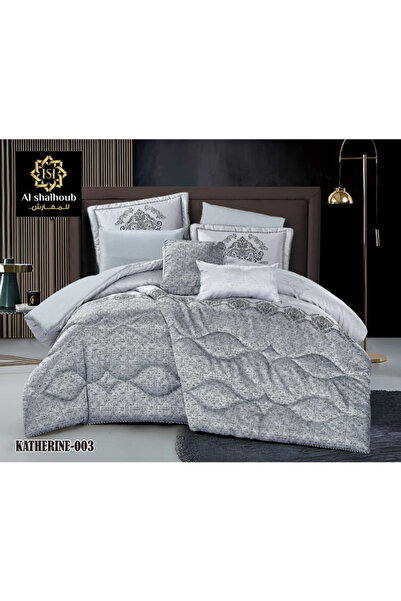 Generic Brand مفرش كاثرين جاكار | مفرش نفر (مفرد) - 4 قطع - GREY