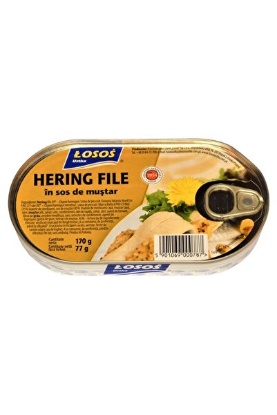 Losos Ustka Conserva Hering file in sos de mustar 170g