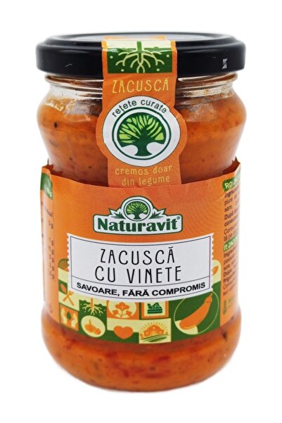 Naturavit Zacuscă naturală cu vinete, cremoasă fără aditivi, "Savoare fără co...