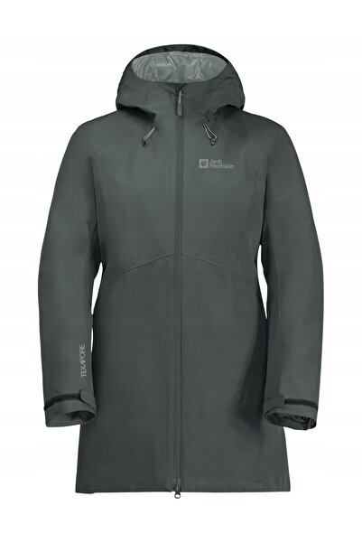 Jack Wolfskin Jachetă de ploaie pentru femei Heidelstein Ins, verde ardezie, M