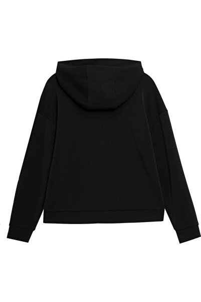 4F Hanorac de yoga de damă negru S