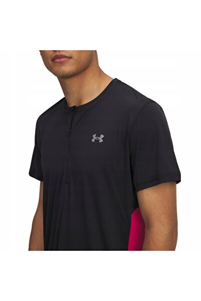 NO BRAND Tricou de alergare bărbați Under Armour trail run zip negru/fucsia e...