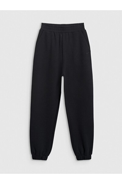4F pantaloni tricotați cu model tip vaflă 4FWAW25TTROF1184
