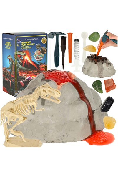 Ikonka KIT EDUCAȚIONAL VULCAN EXPLOZIV SĂPUNGERI DE DINOZAUROI EXPERIMENTE DE...