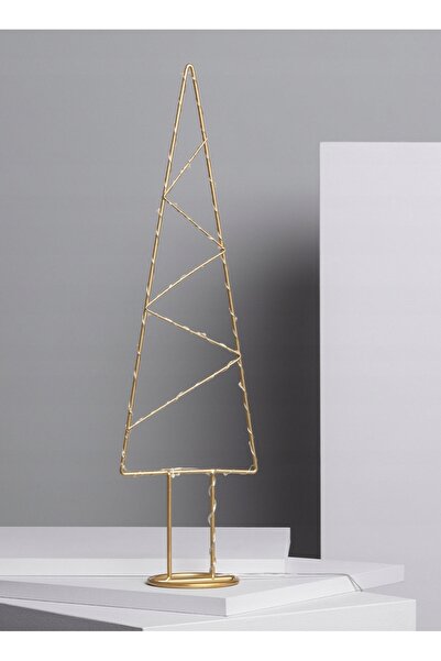 Led Brad de Crăciun metalic auriu 52cm