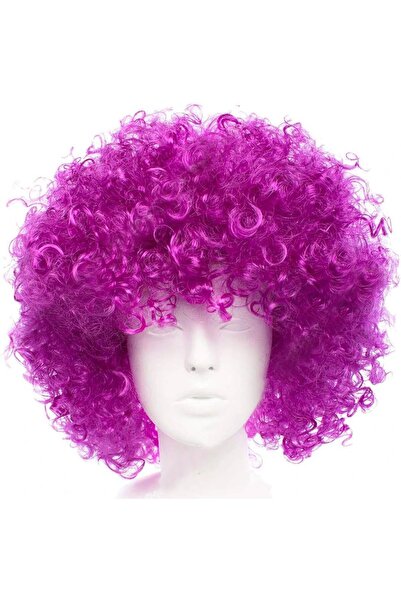 pınaxar Perucă de păr afro violet de culoare violet închis