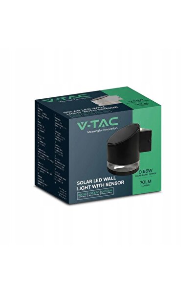 NO BRAND V-TAC 1W LED Negru IP54 VT-1138 3000K 70l Lampă solară de perete pen...