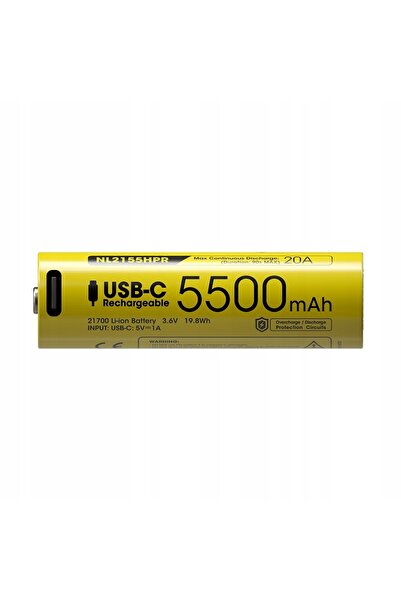 Nitecore Acumulator 21700 5500mAh 3,6V 20A USB-C