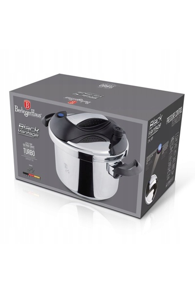 Berlinger Haus SZYBKOWAR OALĂ SUB PRESIUNE CU ABUR 6L OȚEL INOXIDABIL 18/10 L...