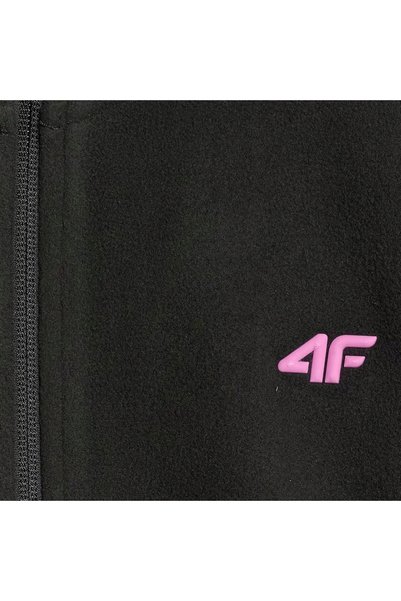 4F Hanorac din fleece polar pentru fete 4FJWAW25TFLEF346 negru