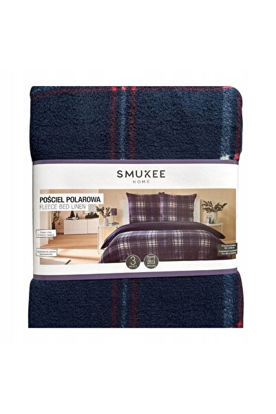 NO BRAND Smukee lenjerie de pat din fleece polar 160x200 albastru marin cu ca...