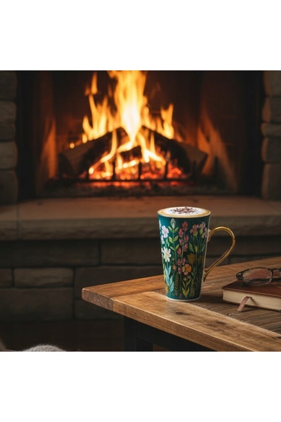 NO BRAND CANĂ DE PORȚELAN DE 690 ML, MARE, PENTRU CAFEA ȘI CEAI, CU MOTIV DE ...