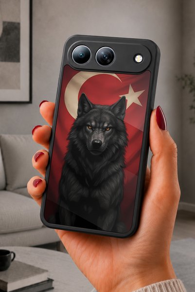 TECNO Spark 40 5G Uyumlu Uluma Desenli Kamera Korumalı Darbelere Dayanıklı Kılıf