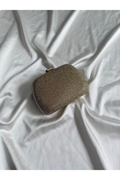 Mia Collection İnka Abiye Çanta , Düğün Çantası , Nişan Çantası Gold