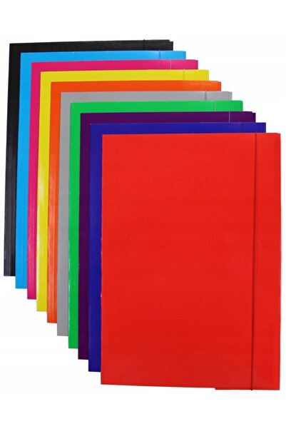 NO BRAND Dosar cu elastic A4 albastru lăcuit pentru documente Barbara x 25 BU...