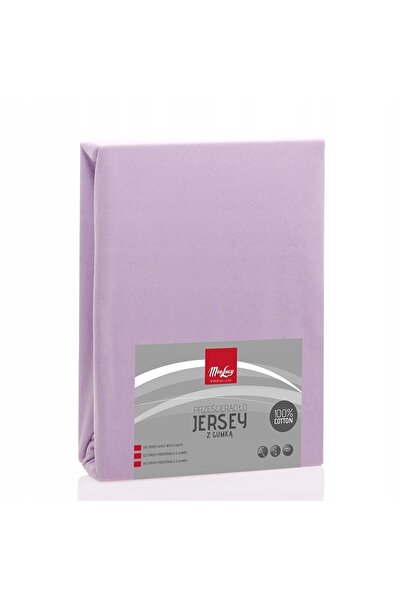 NO BRAND Cuvertură de pat din jerseu cu elastic mov 180x200 cm K2