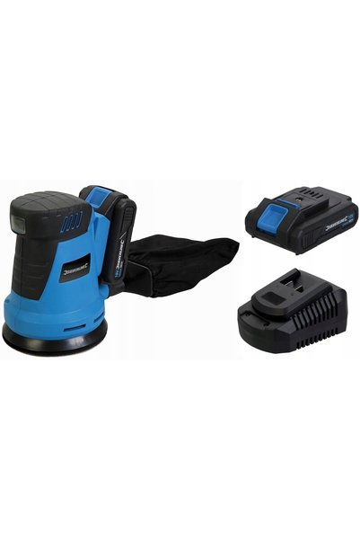 NO BRAND 18V Silverline 125mm 2Ah Șlefuitor orbital excentric fără fir + Sac ...