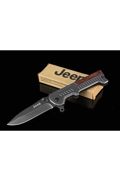 JEEP Cuțit pliabil SCYZORYK turistic, metal + lemn, cu blocare NS77